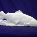Fish sculpted in alabaster