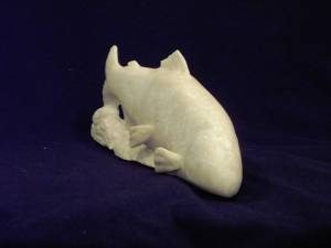 front view of alabaster fish